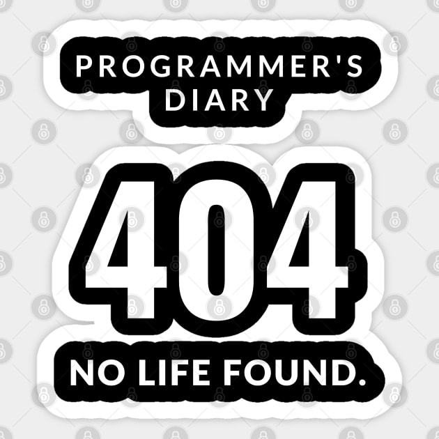 Error 404 Tee Funny Code Programmer IT T-shirt Tee Mens Womens Ladies Dad Gift Geek Nerd Present Coder Computer Science Tech Developer Sticker by Steady Eyes